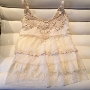 American Rag Tops - American rag lace and crochet tank American Rag Tops - American rag lace and crochet tank